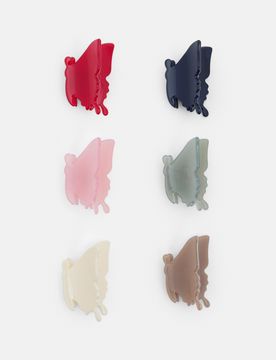 Set Di 6 Mini Pinze A Farfalla
