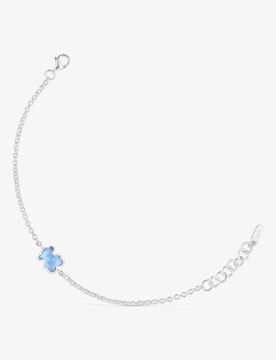 Kettenarmband Icon Color Lgg Aus Silber Mit Im Labor Gezüchtetem Blauem Spinell