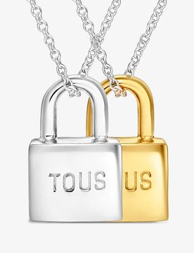 Pack De Dos Collares Motivo Candado Unlock