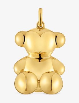 Colgante Oso Extra Grande Con Baño De Oro 18 Kt Sobre Plata Bold Bear