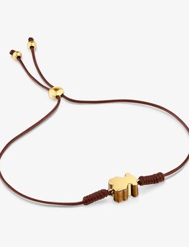 Armband 1950 Aus Nylon Mit Bärenmotiv Aus Gold Und Tigerauge