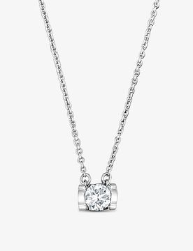 Gargantilla De Platino Con Diamante Talla Brillante Creado En Laboratorio 0,25 Ct Sweet Diamonds Lgd