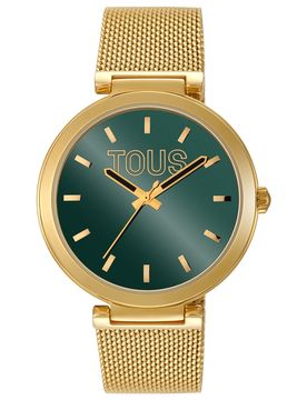 Reloj Analógico Con Esfera Verde Y Brazalete S-Mesh Mirror