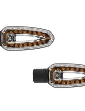 Coppia Frecce Led Omologate Carbonio Fume Chaft Falcon Universali