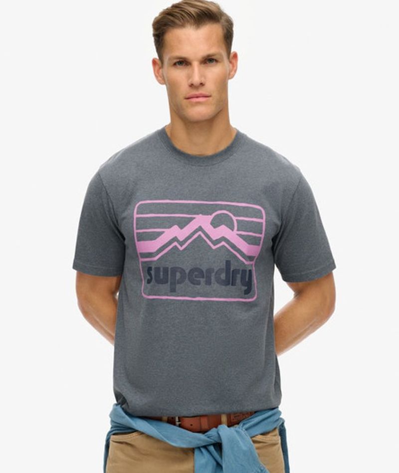 Superdry Herren Vintage 90s Terrain T-shirt Marineblau - Größe: M