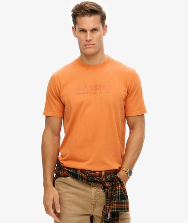 Superdry Herren Utility Sport T-shirt mit Grafik Orange - Größe: S