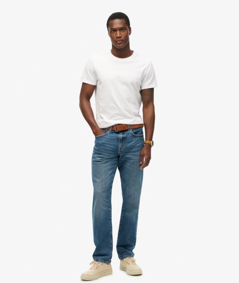 Superdry Men's Organic Cotton Vintage Slim Straight Jeans Blau - Größe: 32/30
