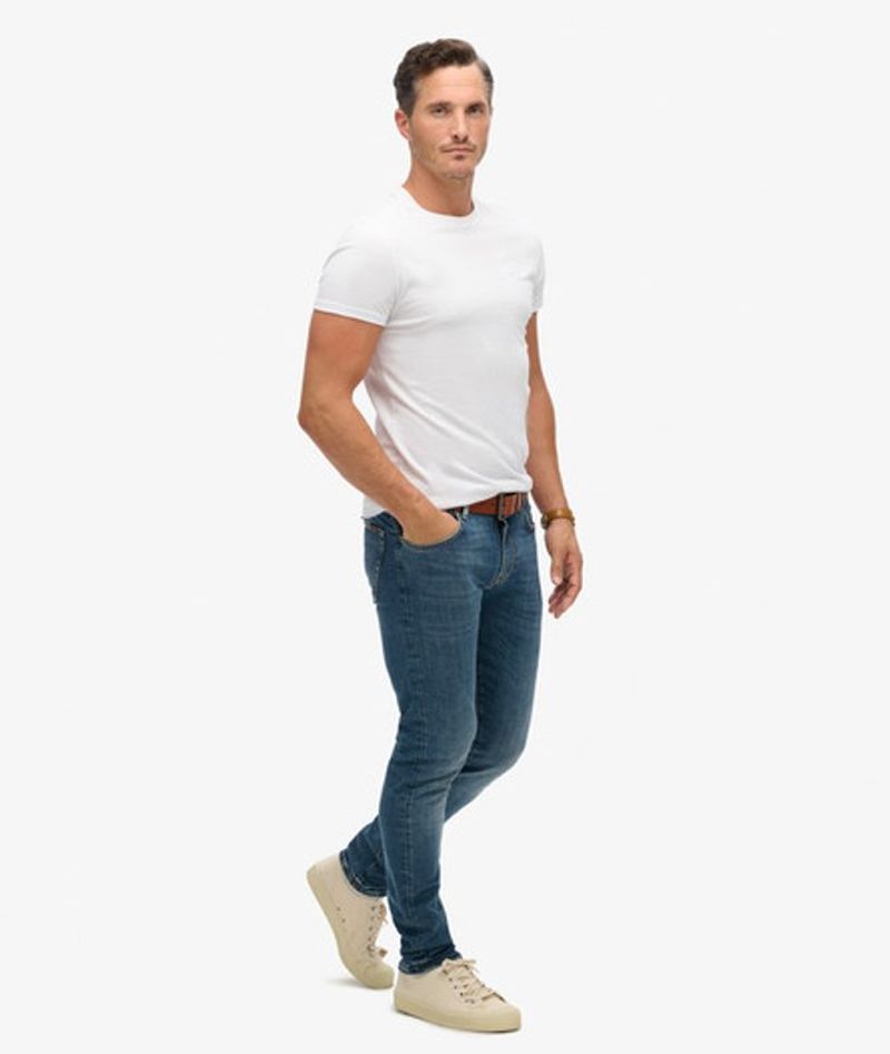 Superdry Herren Organic Cotton Vintage Slim Jeans Blau - Größe: 30/32