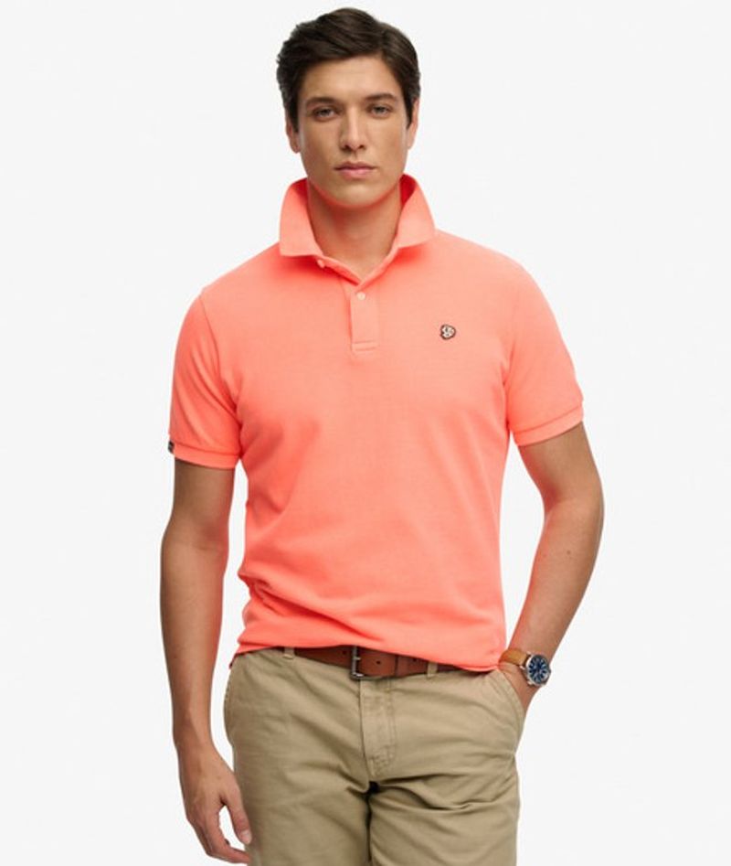 Superdry Herren Vintage Destroy Polohemd Cream - Größe: Xxxl