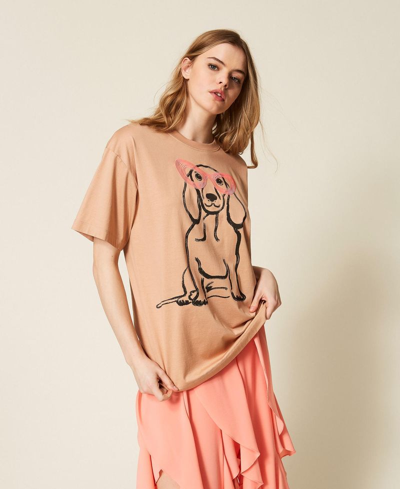 T-shirt oversize MYFO avec imprimé et broderie
