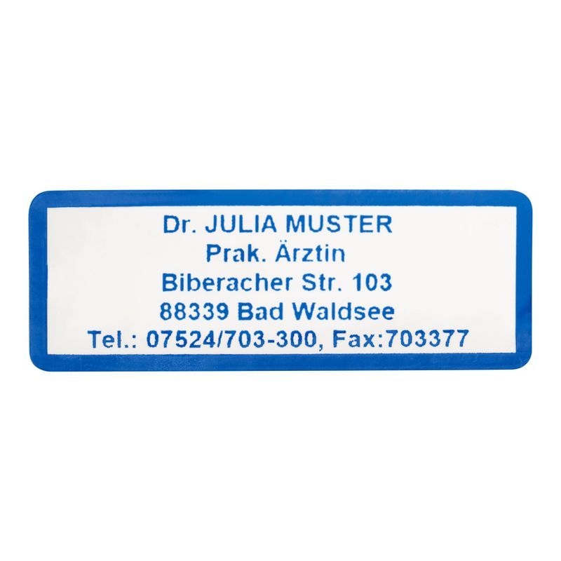 Namensaufkleber "Schrifttyp A" blau