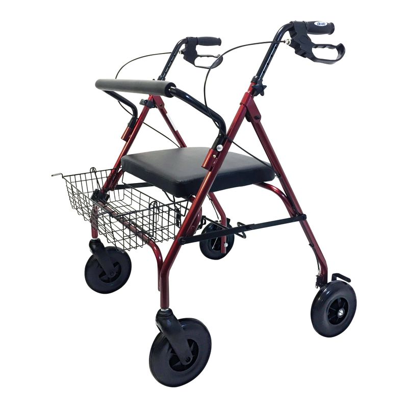 Schwerlast-Rollator GoLite 200 XXL bis kg mit Korb rot