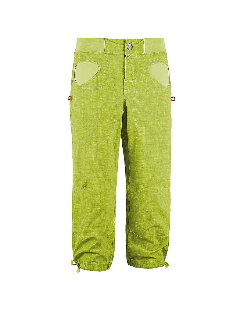 Pantalones cortos de escalada para mujer N Onda 3/4 amarillo M