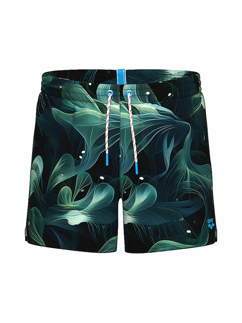 Short de bain Water Print Allover Multiprints bleu marine L