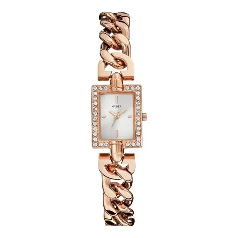 Orologio da donna in acciaio oro rosa Glamour Chain W0540L3