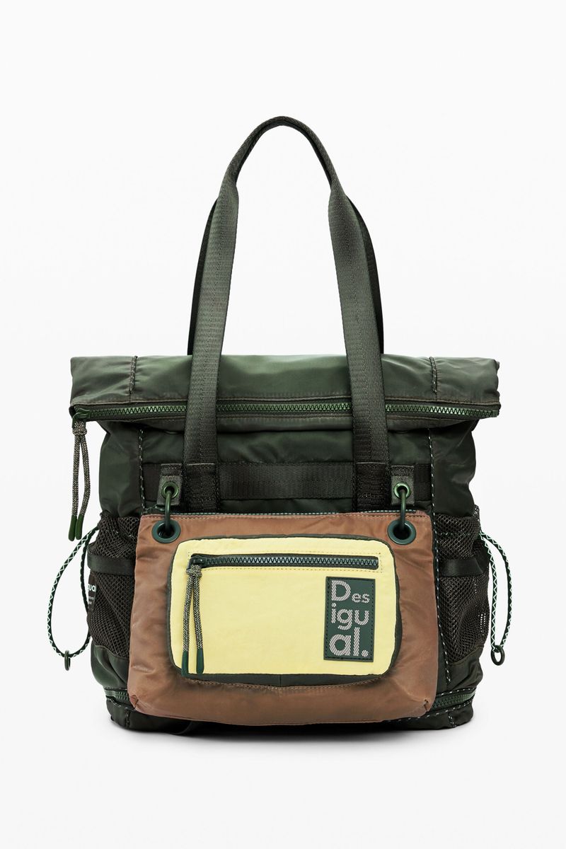 Sac à dos voyager bicolore ciré GREEN U female
