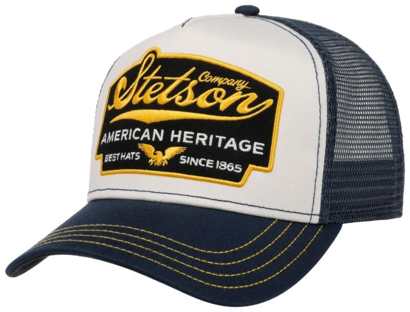 Cap - Trucker Cap American Heritage - schwarz/weiß/blau - Unisex - unisex