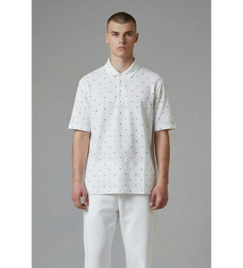 Para hombre. XM000735AF10356F0198 Polo Estampado (L), Casual, Algodón, Manga corta
