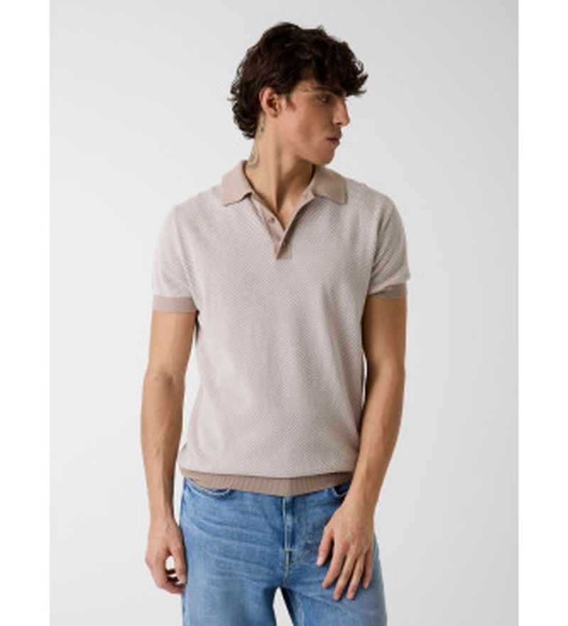Para hombre. M6GR01Z0554 Polo de punto a rayas (S), Casual, Algodón, Manga corta