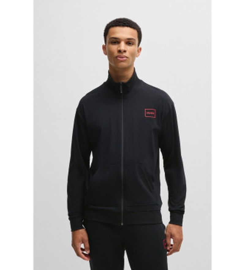 Para hombre. 50525245 Chaqueta relaxed con logo enmarcado (L), Casual, Algodón
