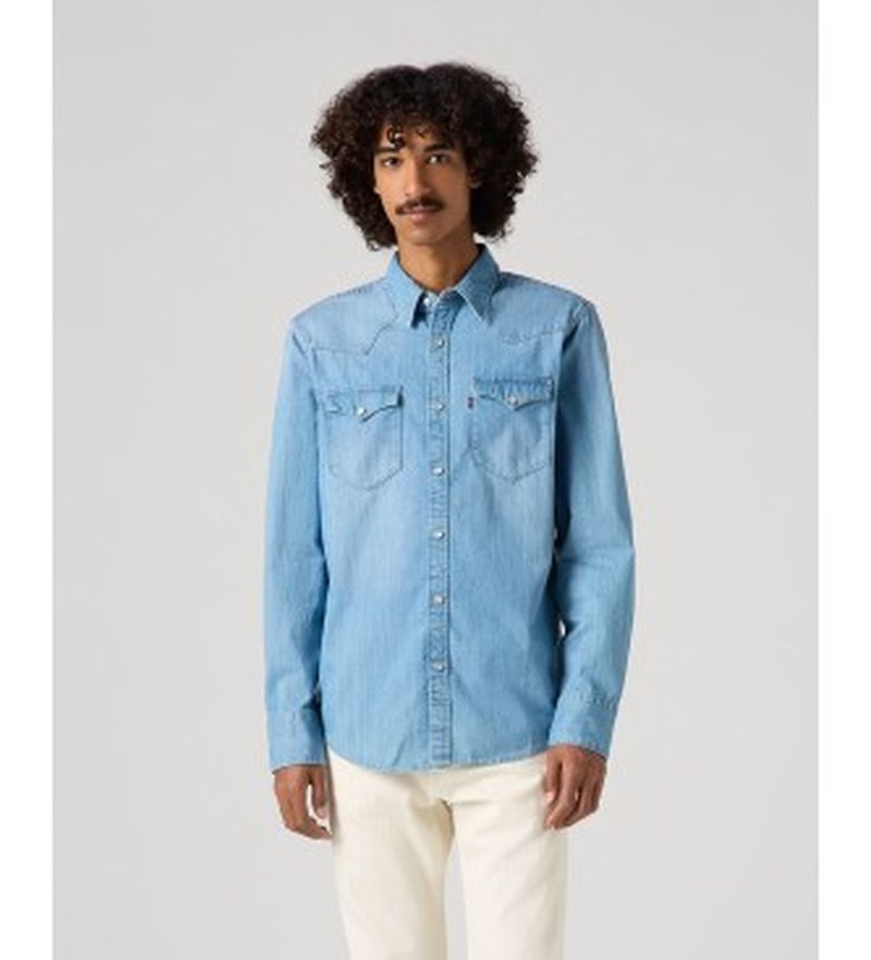 Para hombre. 85744-0047 Camisa de corte estándar Barstow (L), Casual, Algodón, Manga larga