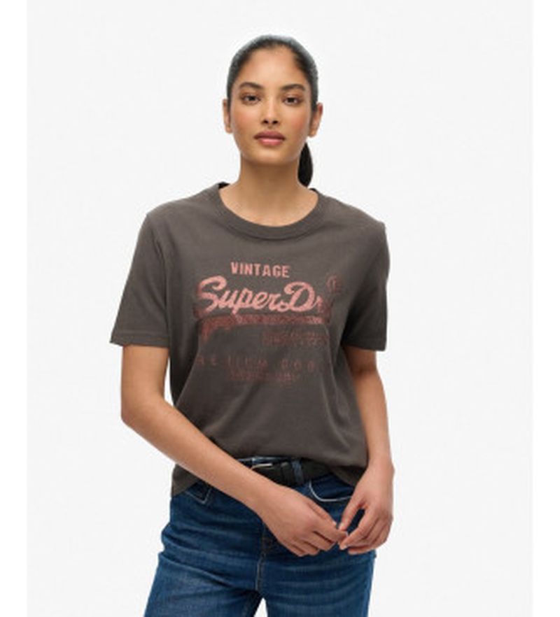 Para mujer. W1011731A Camiseta Relaxed (XS), Casual, Algodón, Manga corta