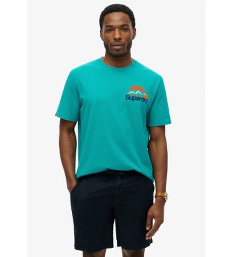 Para hombre. M1012175A Camiseta Cl Great Outdoors (M), Casual, Algodón, Manga corta