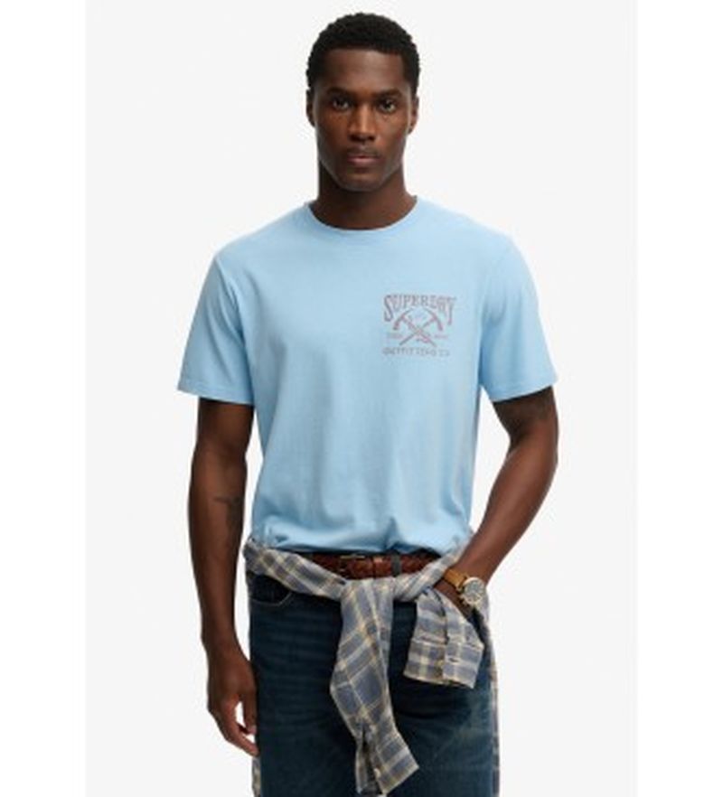 Para hombre. M1012358A Camiseta Outdoors Mountain (M), Casual, Algodón, Manga corta
