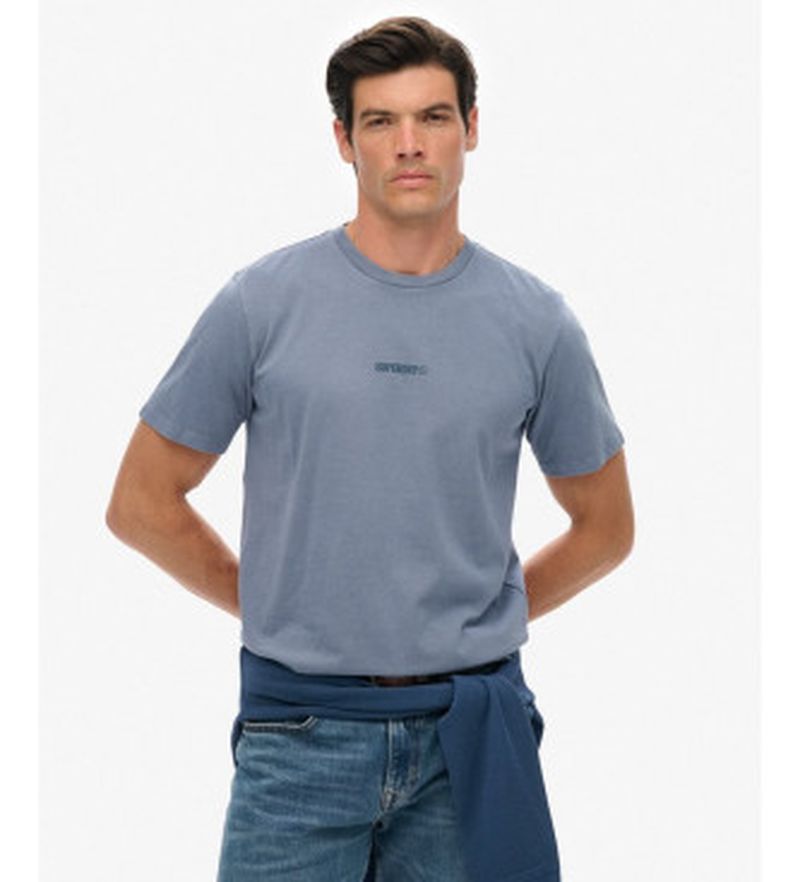 Para hombre. M1012131A Camiseta Micro Logo Flint Stone (M), Casual, Algodón, Manga corta