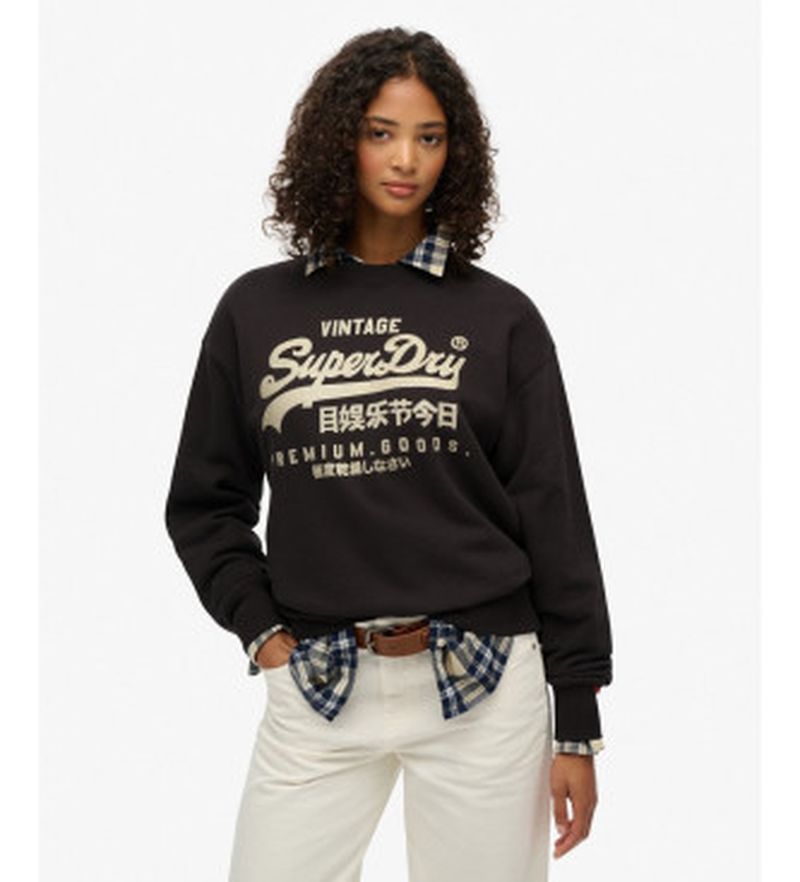 Para mujer. W2012399A Sudadera Embellished Vintage Logo (XL), Casual, Algodón