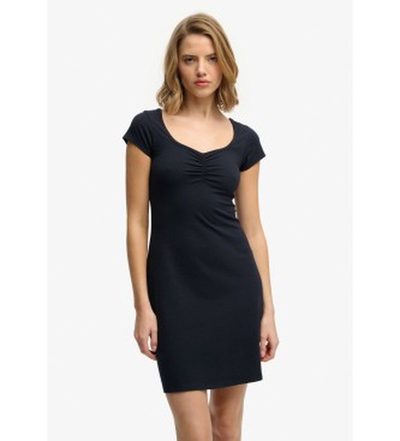 Para mujer. W8012110A Vestido Sweetheart (S), Casual, Algodón, Manga corta