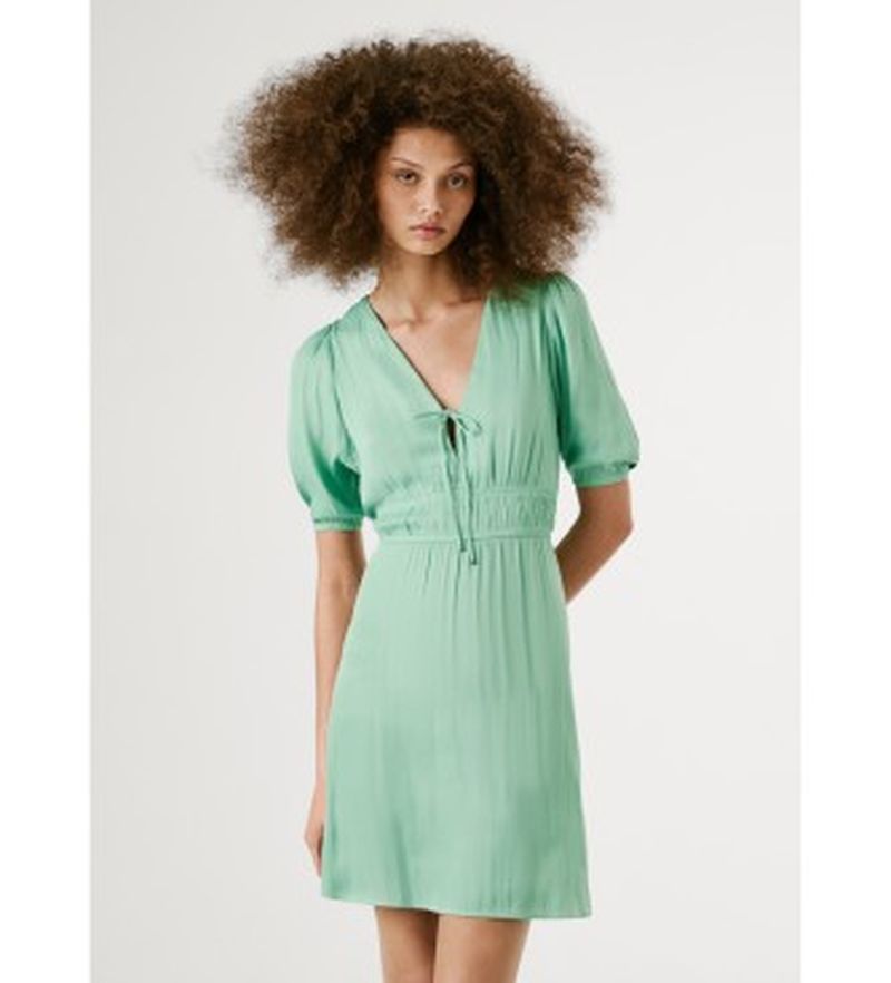 Para mujer. PL953753 Vestido Olivia (L), Casual, Poliéster, Manga corta