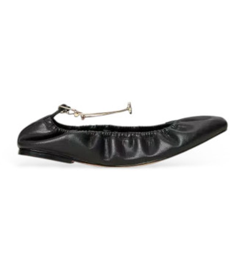 Para mujer. 251TCP150 Bailarinas de piel con correa (36), Plano, Ninguno, Casual