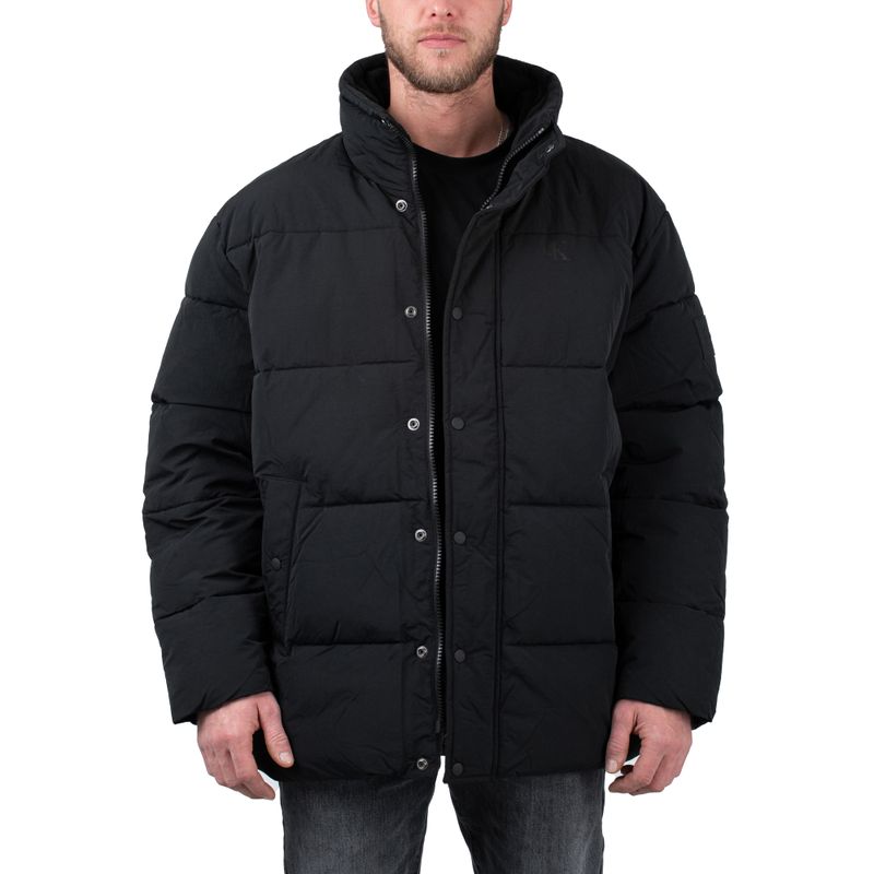Badge Oversized Puffer Jacket Black XL Herren