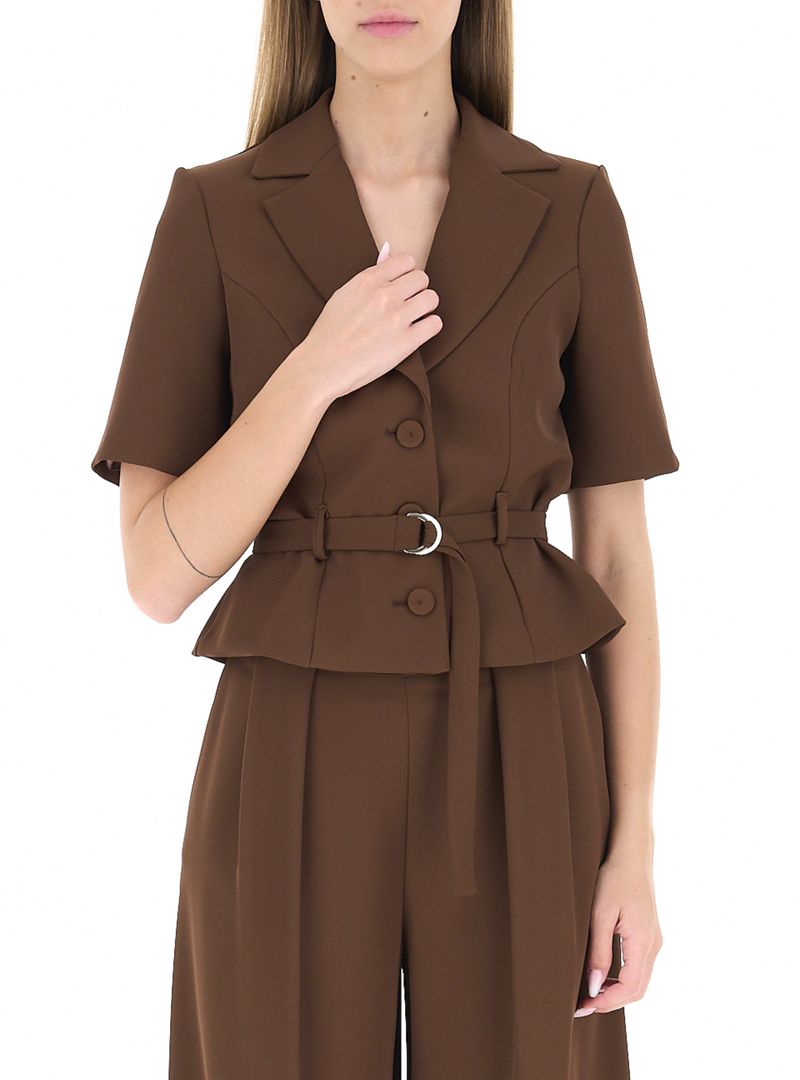 Blazer maniche corte MARRONE