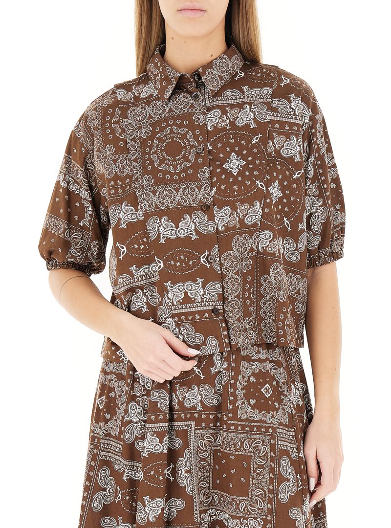 Camicia maniche corte MARRONE 40