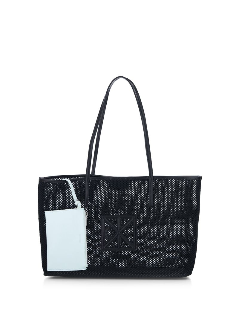 Borsa a spalla traforata NERO