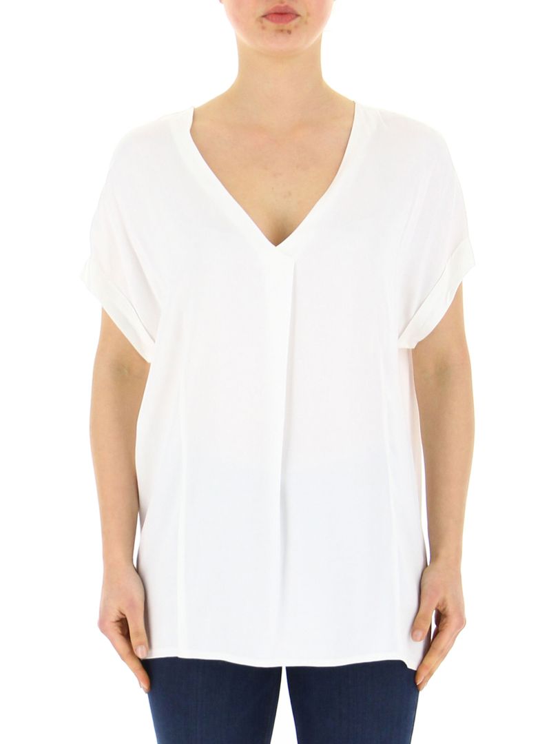 Blusa maniche corte BIANCO