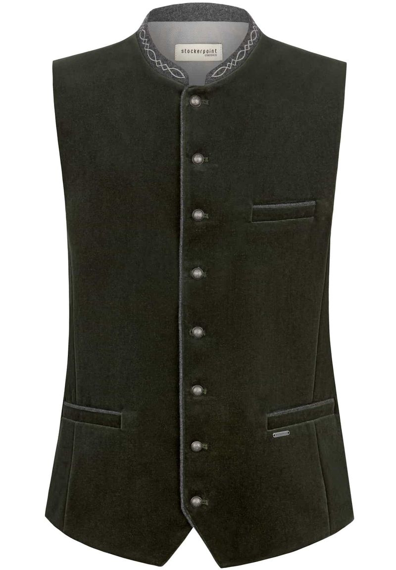 Trachtenweste Lorenzo (lorbeer, Gr. 64) von Classics für Herren, Oberteile, 100% Baumwolle