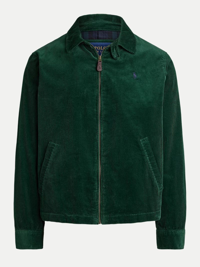 Polo Windbreaker Corduroy Grün M