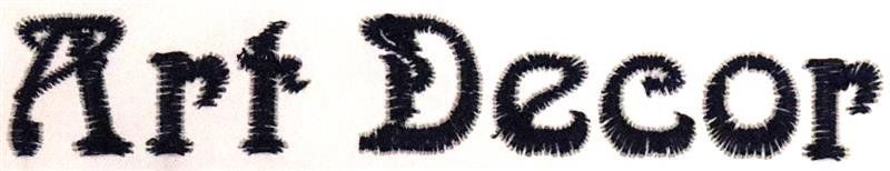 Stickservice Schabracke bis zu 10 Buchstaben Art Decor hellblau