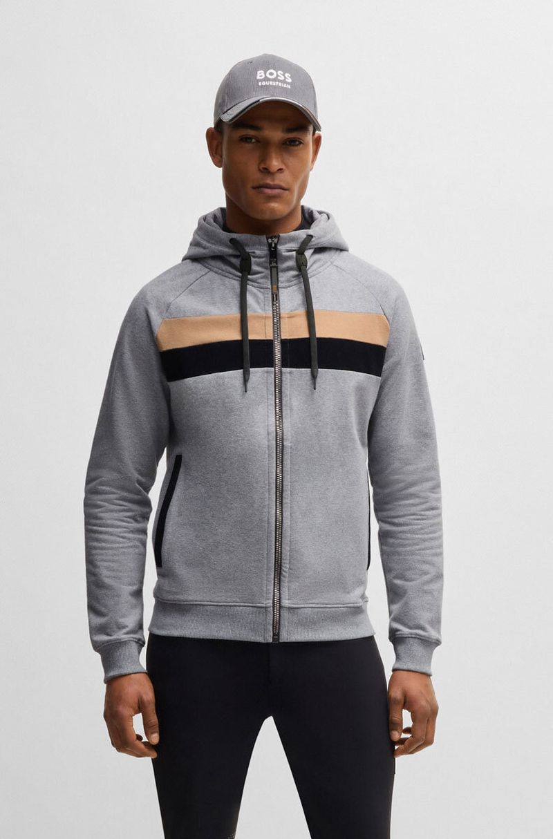 Equestrian Herren Zip Hoodie RIVER grey melange M