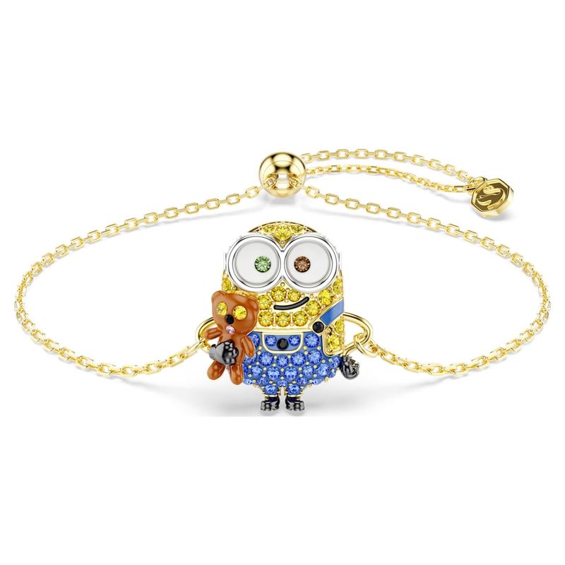 Braccialetto Minions Bob, Pavé, Multicolore, Placcato color oro OS