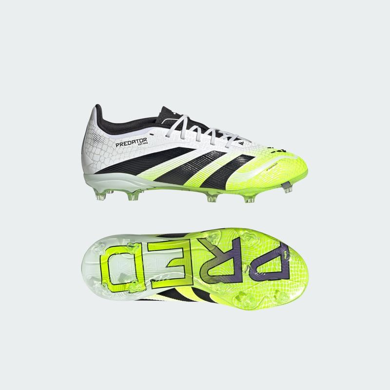 Scarpe da calcio Predator Elite per Terreni Compatti Bambini 31 1/2 Cloud White / Core Black / Lucid Lemon