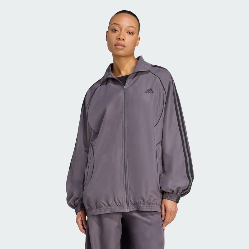 Giacca da allenamento Teamgeist adicolor Oversized Woven 2XS Grey Strata / Black