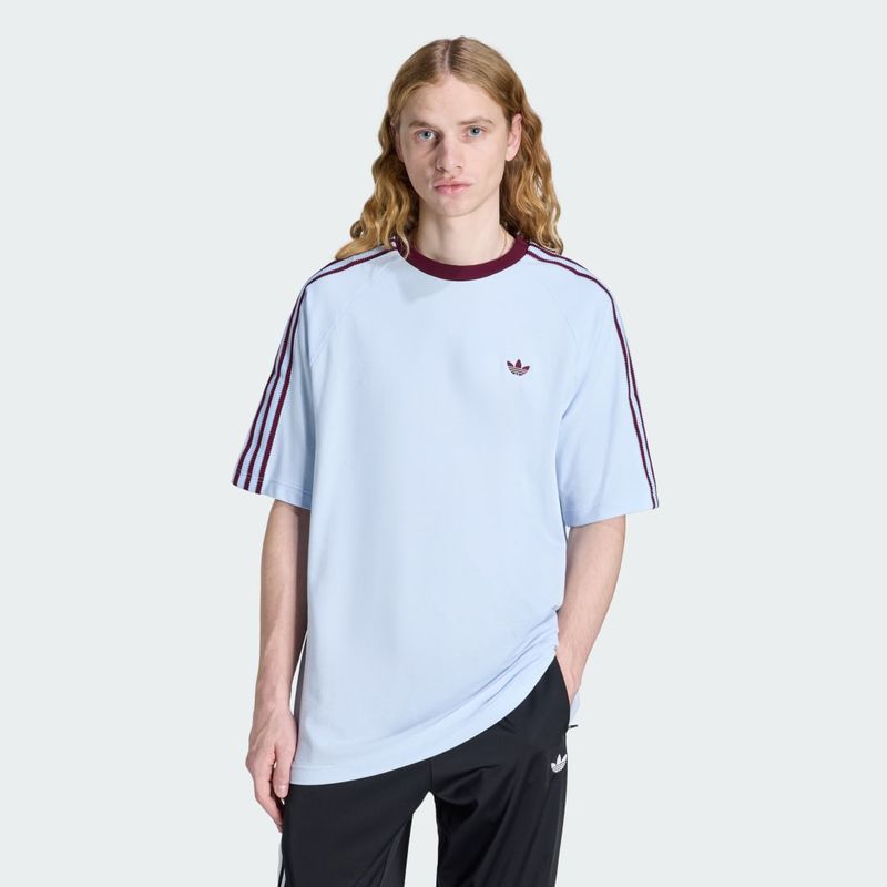 T-SHIRT BRITCORE A MANICA CORTA RINGER XL Crystal Sky