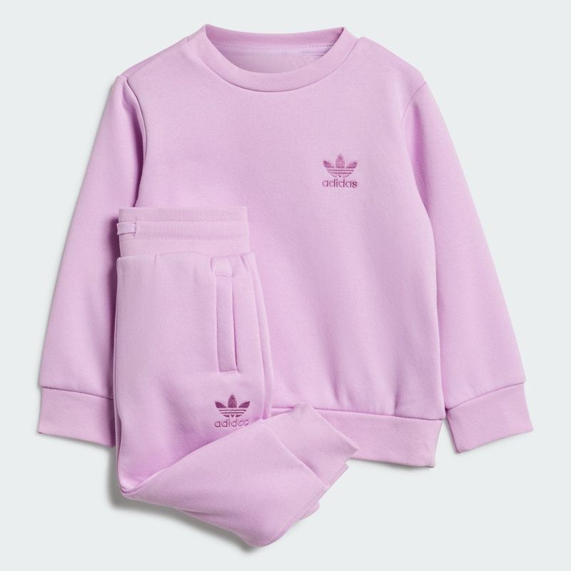 Set adicolor Crew 9-12M Bliss Lilac / Semi Pulse Lilac