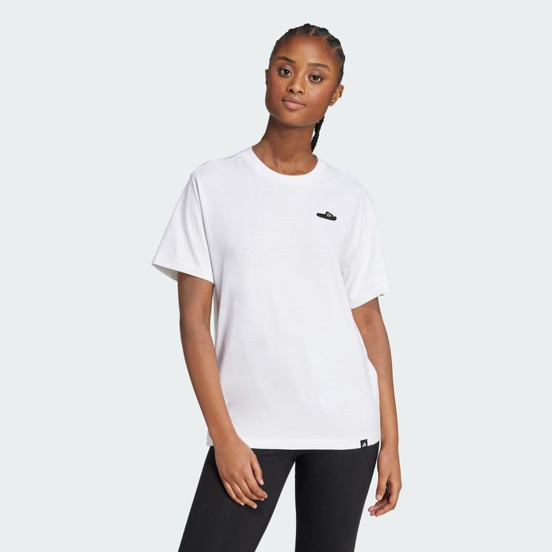 T-shirt con grafica a scorrimento L White