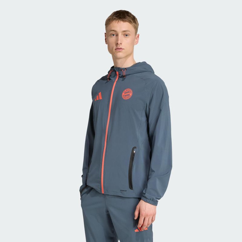 FC Bayern Tiro 25 Competition Vis Tech Giacca da viaggio M Bold Onix / Easy Coral