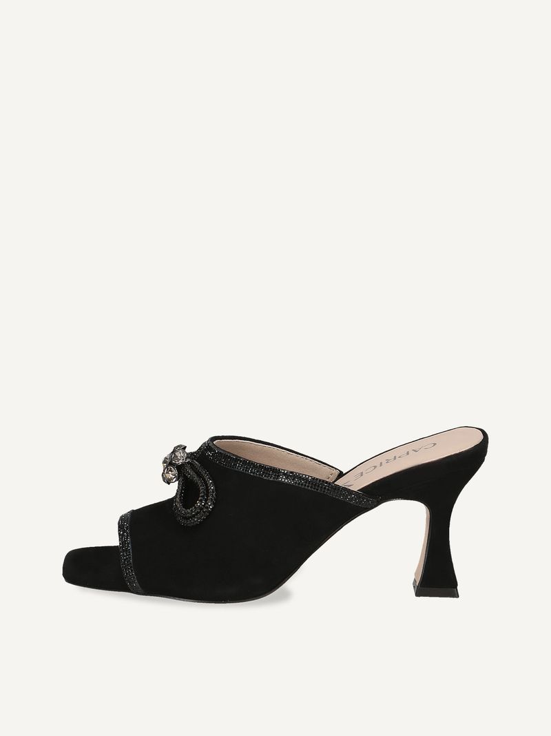 CAPRICE Mule, , made of Leather with Trapeze heel, Size 38